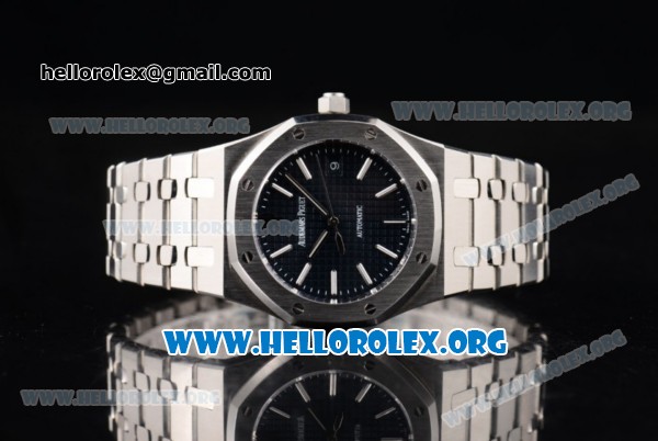 Audemars Piguet Royal Oak Clone AP Calibre 3120 Automatic Stainless Steel Case/Bracelet with Blue Dial and Luminous Markers (BP) - Click Image to Close